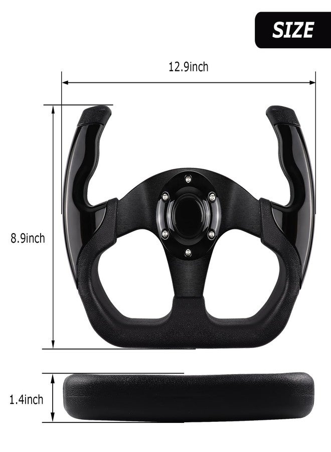 QYMOPAY Universal Racing Steering Wheel, 6 Bolt Anti-Slip Leather and Aluminum Gaming Steering Wheel with Horn Button for Racing/Car Sim Driving/JDM Sports - Image 2